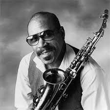 The great saxophonist Sonny Fortune sitting, holding his saxophone